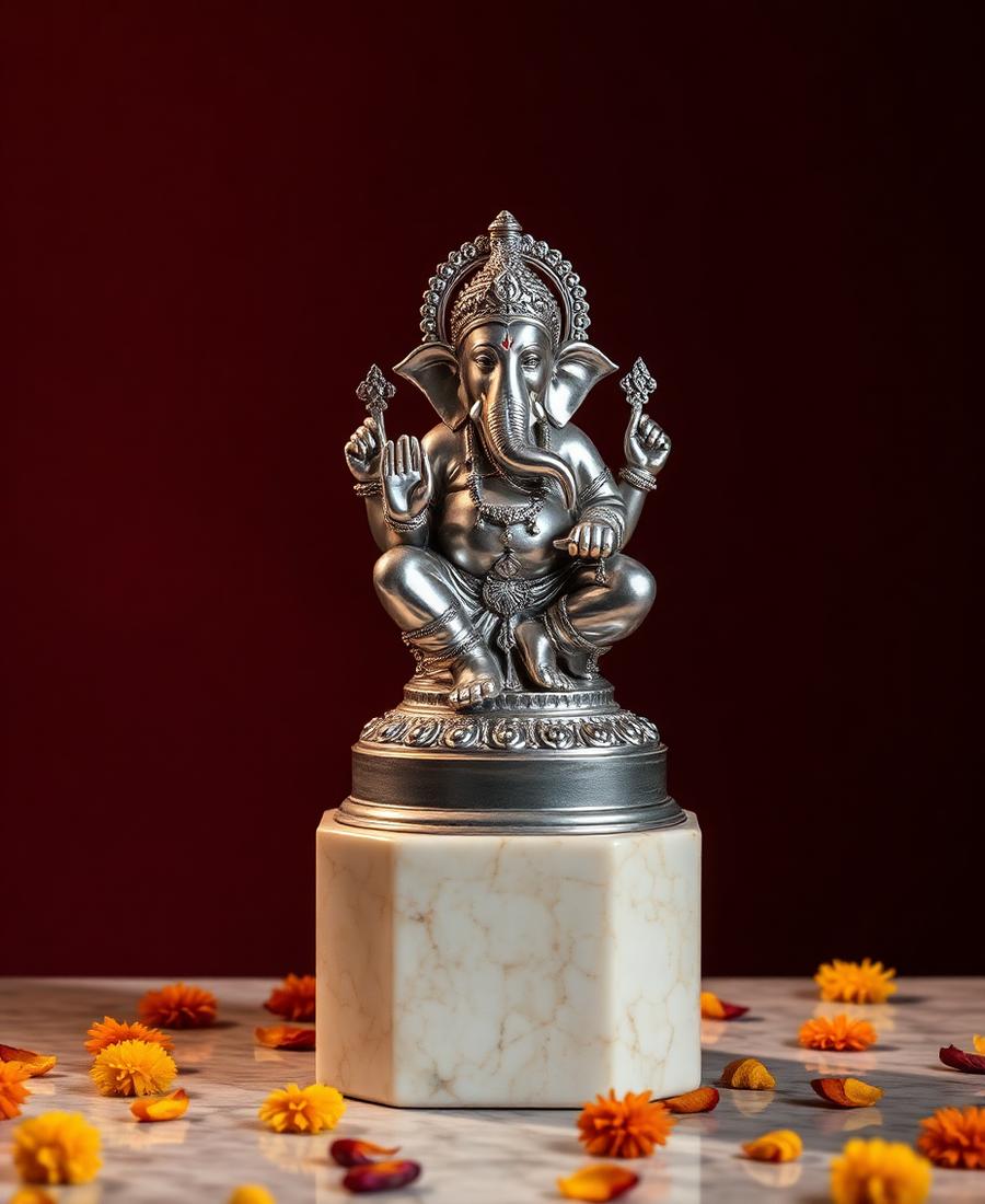 Silver Ganesh idol